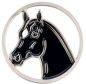 Preview: Schlüsselanhänger mit Chip dunkler Pferdekopf