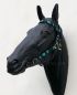 Preview: Tough 1 King Series Nylon Westernzaum Teal Zebra inkl. Split Reins