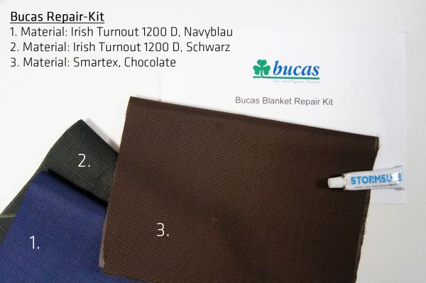 Bucas Repair Kit: Reparatur-Set für defekte Pferdedecken (Irish)