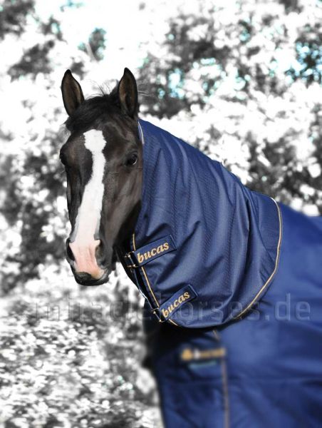 Bucas Irish Turnout 300 Combi Neck Halsteil, Navy/Gold