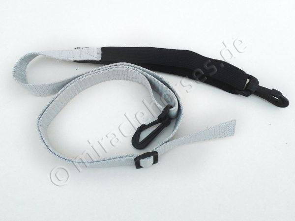 Bucas teil-elastischer Beingurt (1 Stück), Grey/Black