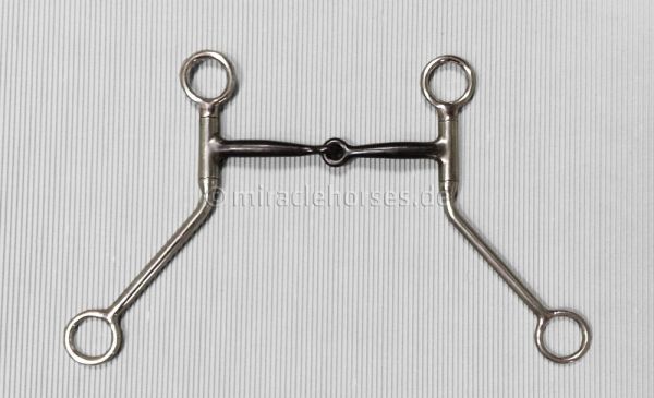 Sweet Iron Snaffle Bit mit Shanks, Kupfereinlagen 12,5 cm - 15,5 cm