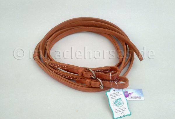 Herman Oak Leather® Harness Split Reins (5/8"x8') mit Pin Buckle Ends