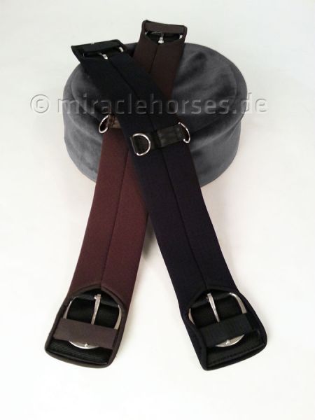 Gera Airtex Western-Sattelgurt (beidseitig elastisch), Schwarz