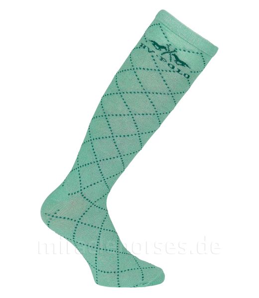 HV Polo lange Lurex-Reitsocken HVPAmazone, Bermuda Green