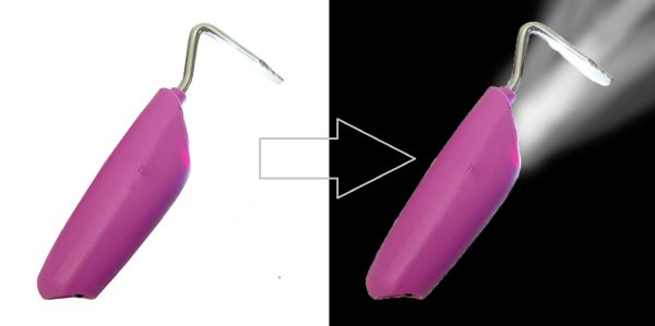 HOOFTORCH Hufkratzer mit LED-Leuchte, Pink