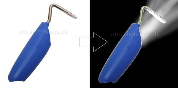 HOOFTORCH Hufkratzer mit LED-Leuchte, Blau