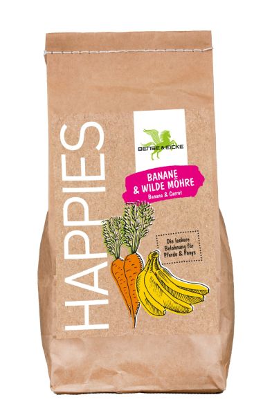 B & E happies Banane/Wilde Möhre Leckerlis, 1 kg