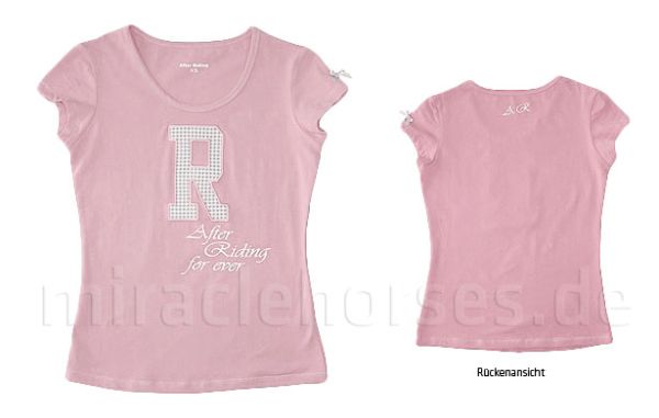After Riding R T-Shirt im Girly-Look, Rosa Gr. S, L