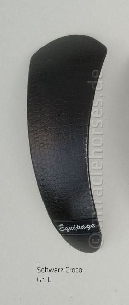 Equipage auswechselbare Front für Reithelm Euro-Lite Gent, Schwarz Croco