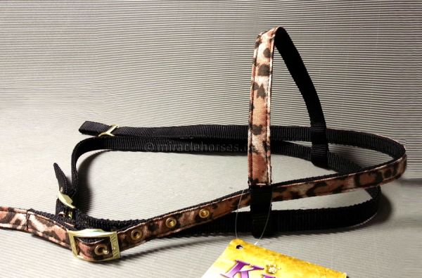 Tough 1 King Series Nylon Westernzaum Leopard inkl. Split Reins