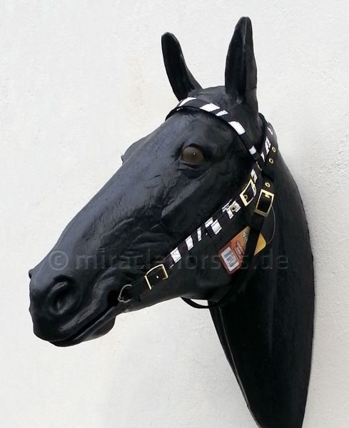 Tough 1 King Series Nylon Westernzaum White Zebra inkl. Split Reins