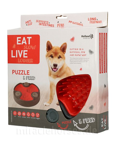 Anti-Schling-Napf PUZZLE Eat Slow Live Longer