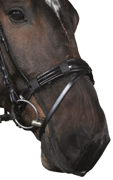 Horse Guard anatomischer Nüsternschutz aus feinem Netz, Schwarz