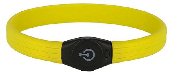 Kerbl Maxi Safe LED-Halsband, extra breit, Gelb