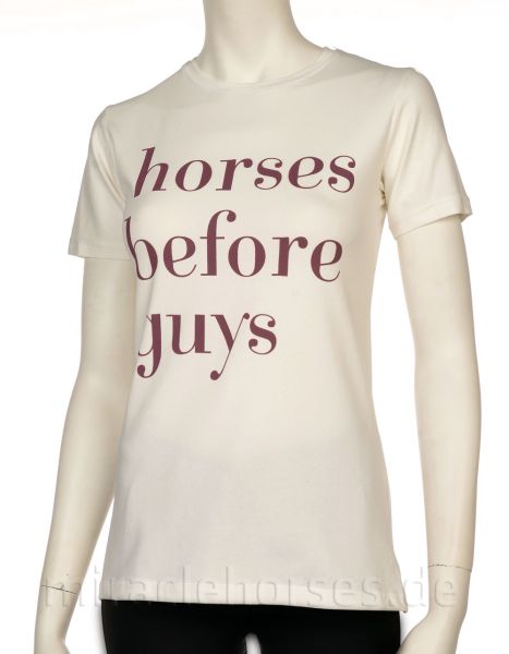 Montar® T-Shirt Willa - horses before guys, Off-White