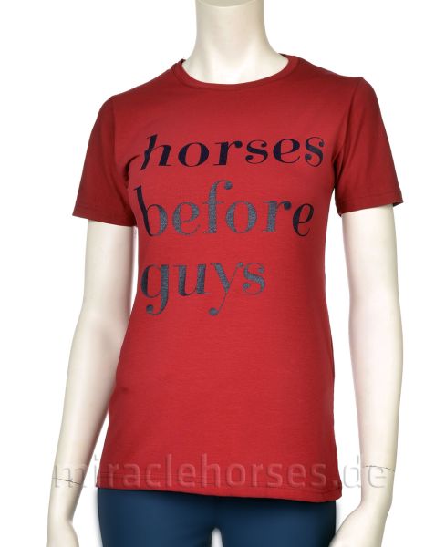 Montar® T-Shirt Willa - horses before guys, Rot