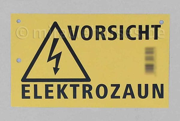 Warnschild Vorsicht Elektrozaun