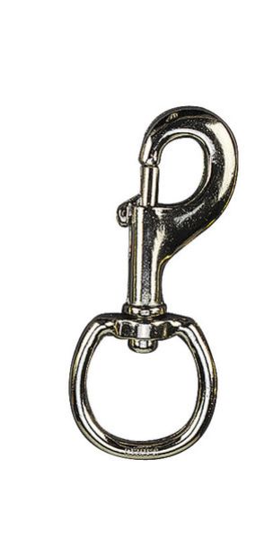 Karabiner aus Stahl vernickelt, 30 mm