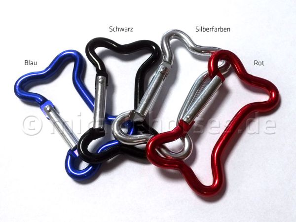 Alu-Karabiner Knochen, einfarbig