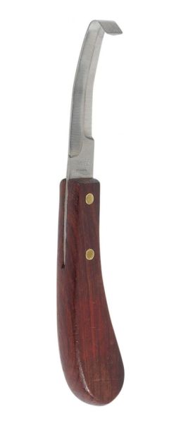 Busse Hufmesser mit Holzgriff, beidseitig schneidend