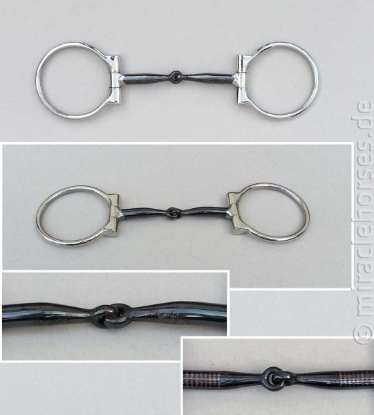 Snaffle Bit D-Ring Sweet Iron mit Kupferinlays