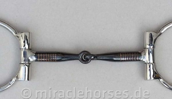 Snaffle Bit D-Ring Sweet Iron mit Kupferinlays