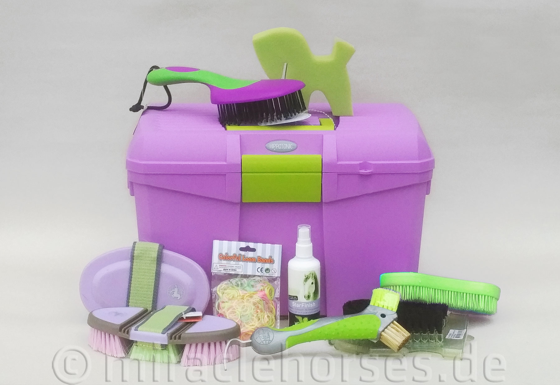 Hippo Tonic Putzbox groß L 43 x B 32 x H 30 cm lila und pink 