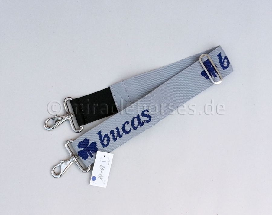 Bucas teil-elastischer Bauchgurt (abnehmbar), Grey/Navy