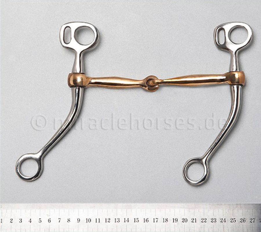 Snaffle Bit mit Shanks bis Weite 17,5 cm