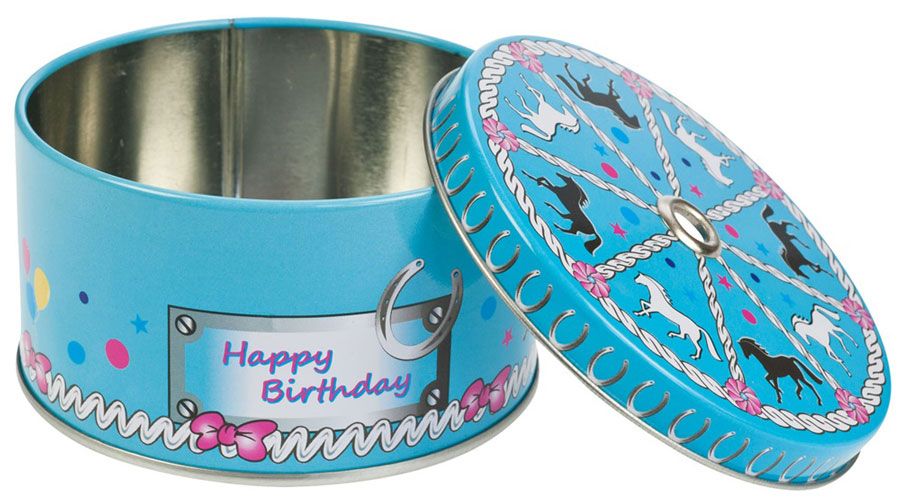 Geschenkdose 'Torte' mit Kerze und Konfetti