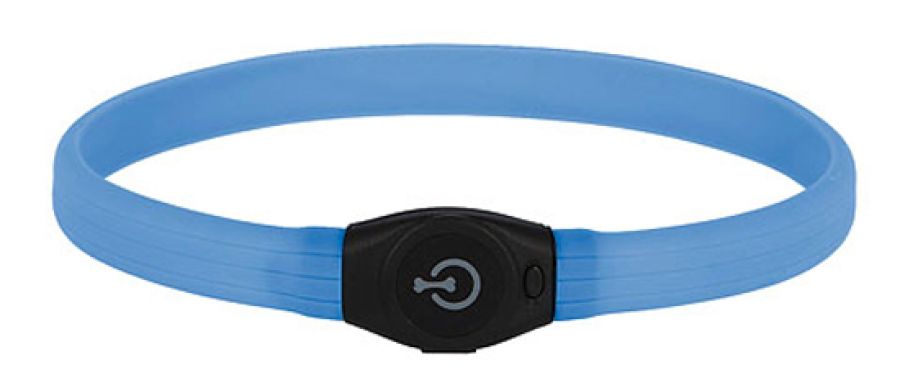 Kerbl Maxi Safe LED-Halsband, extra breit, Blau