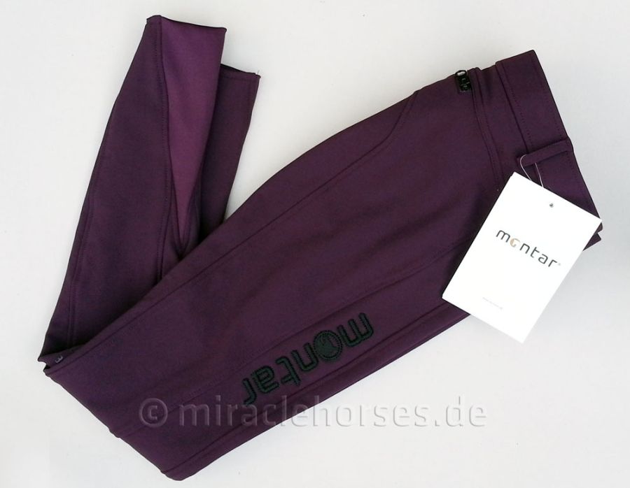 Montar® Damenreithose Ellen, Plum (Silikon-Kniebesatz)