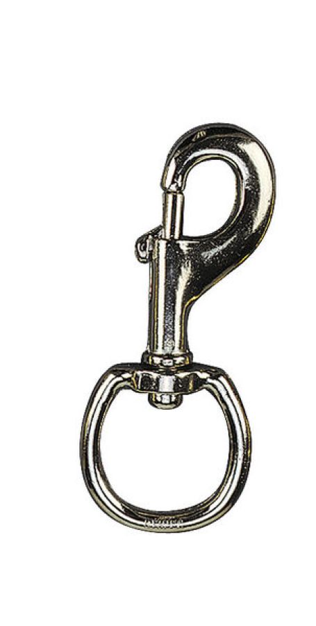 Karabiner aus Stahl vernickelt, 30 mm