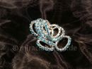 Kerbl STRASS Mähnenringe Aqua Türkis, einreihig (10 Stück)